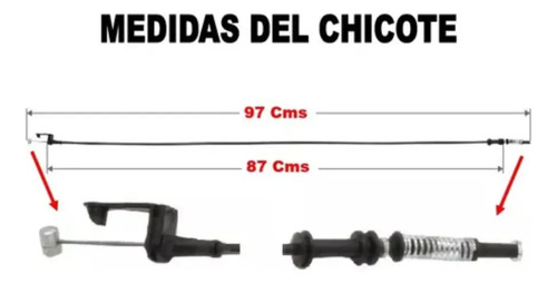 CHICOTE CERRADURA PUERTA FORD Courier Mod. 00-09 (92 cm) NACIONAL
