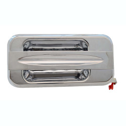 MANIJA EXTERIOR HM H2 SUT/SUV 03-09 SIN HOYO PARA LLAVE CROMADA PLASTICO TWN HUSHAN Derecho Delantera