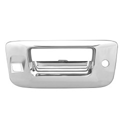 MANIJA DE TAPA CV CHEYENNE/SILVERADO GM SIERRA CV PICK UP 07-13 CON HOYOS PARA LLAVE Y CAMARA SOLO BISEL CROMO PLASTICO TWN HUSHAN