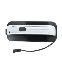 MANIJA EXTERIOR FD F-150/F-250/LOBO 15-20/SUPER DUTY 17-20 SIN HOYO PARA LLAVE CON SENSOR LISA NEGRA/CROMO PLASTICO TWN HUSHAN FL3Z-1522404-EBPTM Derecho Delantera/Trasera
