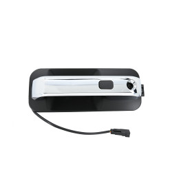 MANIJA EXTERIOR FD F-150/F-250/LOBO 15-20/SUPER DUTY 17-20 CON HOYO PARA LLAVE CON SENSOR LISA NEGRA/CROMO PLASTICO TWN HUSHAN FL3Z-1522405-EBPTM Izquierdo Delantera