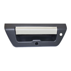 MANIJA DE TAPA FD F-150 15-17 FD LOBO 15-17 MANUAL CON HOYO PARA LLAVE CON HOYO PARA LED CORRUGADA NEGRA/CROMO PLASTICO TWN HUSHAN FL3Z-9943400-CA Trasera Tapa caja