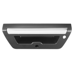 MANIJA DE TAPA FD LOBO LARIAT 18-20 FD LOBO RAPTOR 18-20 FD LOBO PLATINUM 18-20 CON HOYO PARA CAMARA CON HOYO PARA LED LISA CROMADA/NEGRA PLASTICO TWN HUSHAN FL3Z-9943400-EAPTM