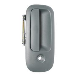 MANIJA EXTERIOR CV EXPRESS VAN GM SAVANA 96-09 CON HOYO PARA LLAVE CORRUGADA GRIS OBSCURO PLASTICO TWN HUSHAN 15170071 Derecho Trasera Puerta lateral abatible