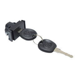 MANIJA INTERIOR VW GOLF 88-92/JETTA A2 87-92 NEGRO PLASTICO GUANTERA C/CILINDRO Y LLAVES BRA