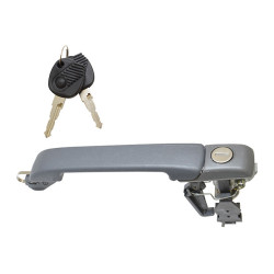 MANIJA EXTERIOR VW GOLF 93-99/JETTA A3 93-98/POINTER 2P 97-99 PATA LARGA PIVOTE LISO CORRUGADA GRIS PLASTICO BRA 377.898.205.B Izquierdo Delantera