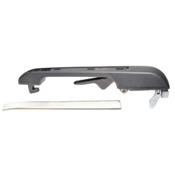 MANIJA EXTERIOR VW GOLF/JETTA A2 87-92/ATLANTIC 81-87/CARIBE 77-87 PATA RECTA NEGRA/CROMO PLASTICO CHIN MANIJAUTO 193.839.205 Izquierdo Trasera