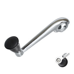 MANIJA DE ELEVAR VW SEDAN 60-71 PERILLA NEGRA ZINC CROMO REMACHE DE METAL BRA 113.837.581.E