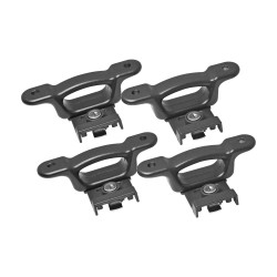 MANIJA DE TAPA FD F-150/F-250 09-20 FD LOBO 09-20 FD SUPER DUTY 17-20 CON LLAVE GANCHO SUJETADOR 4 PIEZAS CORRUGADA NEGRO METAL CHN GENERICA FL3Z-99000A64-B Tapa caja