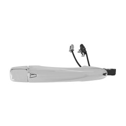 MANIJA EXTERIOR NS NP300/FRONTIER 16-22 SIN HOYO PARA LLAVE CON SENSOR CON CONECTOR TIPO ORIGINAL 2 PINS CROMADA PLASTICO TWN HUSHAN 80640-4JA0B Derecho Delantera