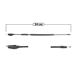 CHICOTE DE COFRE VW VENTO 14-22 54 CM PARTE FRONTAL MEX SIN MANIJA GENERICA