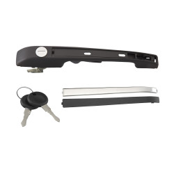 MANIJA EXTERIOR VW GOLF/JETTA A2 87-92/CARIBE 77-87/ATLANTIC 81-87 NEGRA/CROMO METAL CHIN CHN GENERICA Derecho Delantera