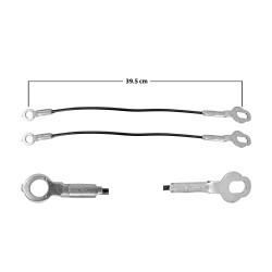 CABLES DE TAPA FD RANGER 13-22 JUEGO 2 PIEZAS 39.5CM BRA GENERICA Derecho/Izquierdo Trasera Tapa caja