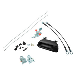 MANIJA DE TAPA FD F-150/F-250 97-08/LOBO 97-03/SUPER DUTY 99-07/EXPLORER SPORT TRAC 01-05 SIN HOYO PARA LLAVE SET DE INSTALACION CORRUGADA NEGRO PLASTICO TWN HUSHAN F85Z-9943400-AAA