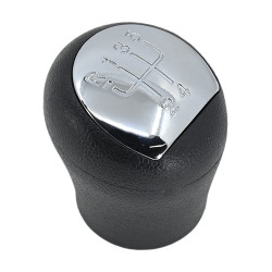 PERILLA RN CLIO 02-10 RN KANGOO 04-08 NS PLATINA 02-10 DE PALANCA NEGRA/CROMO 5 VELOCIDADES PIEL SINTETICA TIPO ORIGINAL CHN 8200568122
