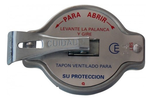 TAPON RADIADOR UNIVERSAL CHEV-FORD-MERCEDES BENZ-DINA Hummer Mod. 60-11 Seguridad c/ Palanca uña chica 14 lbs. (CE TRP3-14)