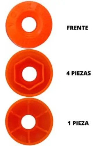 CUBRE BIRLOS NARANJA VOLKSWAGEN 5/8" (Jgo. 5 pzas)
