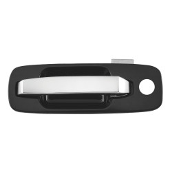 MANIJA EXTERIOR NS X-TRAIL 02-07 CON HOYO PARA LLAVE NEGRA/CROMO PLASTICO TWN HUSHAN 80607-YH000-23 Izquierdo Delantera