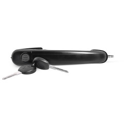 MANIJA EXTERIOR VW DERBY 95-09/VAN 03-08/SHARAN 02-08 ST CORDOBA 99-02/ALHAMBRA 02-07/IBIZA 99-02 PATA CORTA 5.5 CM CORRUGADA NEGRA PLASTICO TWN HUSHAN 6N0837207A Derecho/Izquierdo Delantera