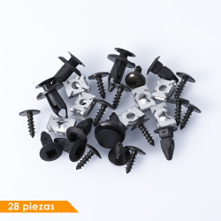 GRAPA KIT DE INSTALACION 28 GENERICA BRA Derecho/Izquierdo Delantera Tolva Interior De Salpicadero