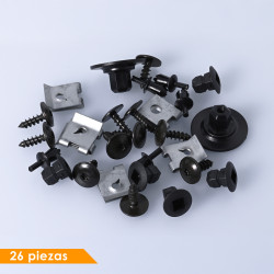 GRAPA KIT DE INSTALACION 26 GENERICA BRA Derecho/Izquierdo Delantera Tolva Interior De Salpicadero