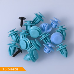 GRAPA KIT DE INSTALACION 18 GENERICA BRA Derecho/Izquierdo Trasera Moldura de Puerta Inferior