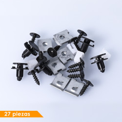 GRAPA KIT DE INSTALACION 27 GENERICA BRA Derecho/Izquierdo Delantera Tolva Interior De Salpicadero