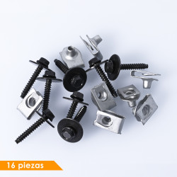 GRAPA KIT DE INSTALACION 16 SUJEAUTO BRA Derecho/Izquierdo Delantera Rejilla Faro de Niebla