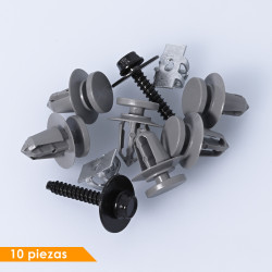 GRAPA KIT DE INSTALACION 10 GENERICA BRA Derecho/Izquierdo Delantera Tapiceria