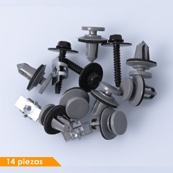GRAPA KIT DE INSTALACION 14 GENERICA BRA Derecho/Izquierdo Delantera/Trasera Tapiceria