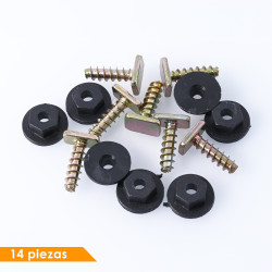 GRAPA CV CHEVY 94-12 CV CHEVY JOY / POP / SWING / PICK UP 94-12 CV TORNADO 04-11 KIT DE INSTALACION 14 GENERICA BRA Derecho/Izquierdo Trasera Moldura De Arco Para Salpicadero