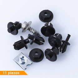 GRAPA KIT DE INSTALACION 11 GENERICA BRA Derecho/Izquierdo Delantera Tolva Interior De Salpicadero