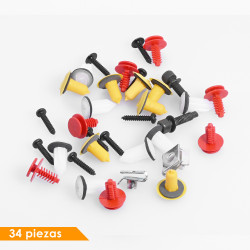 (34 PZ) KIT GRAPAS TAPICERIA PUERTA DELANTERA RAN 700 15-22