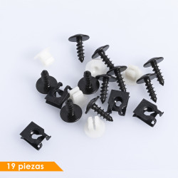 (19 PZ) KIT GRAPAS GUARDAFANGO DELANTERO FT PALIO 12-17