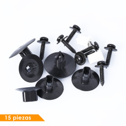 GRAPA KIT DE INSTALACION 15 GENERICA CHIN Derecho/Izquierdo Delantera Tolva Interior De Salpicadero