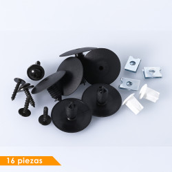 GRAPA KIT DE INSTALACION 16 GENERICA CHIN Derecho/Izquierdo Delantera Tolva Interior De Salpicadero
