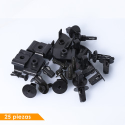 GRAPA KIT DE INSTALACION 25 GENERICA BRA Derecho/Izquierdo Delantera Tolva Interior De Salpicadero