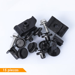 GRAPA KIT DE INSTALACION 15 GENERICA BRA Derecho/Izquierdo Delantera Tolva Interior De Salpicadero