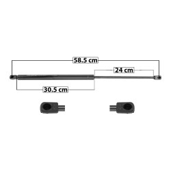 AMORTIGUADOR 5TA PUERTA NS PATHFINDER 87-95 58.5 30.5 24 ENTRADA TIPO 9 ENTRADA 2 TIPO 9 470 105.66 47.93 530 119.14 54.04 SPART 6317 TUR Derecho/Izquierdo