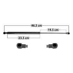 AMORTIGUADOR 5TA PUERTA VW LUPO 05-09/CROSSFOX 05-11 46.5 23.5 19.5 ENTRADA TIPO 1 ENTRADA 2 TIPO 1 320 71.94 32.63 380 85.43 38.75 SPART SP-7967 TUR Derecho/Izquierdo