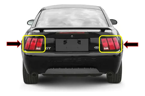 99-04 Ford Mustang Par De Calaveras Traseras 2 Piezas