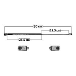 AMORTIGUADOR VIDRIO TRASERO CV SUBURBAN GM YUKON CD ESCALADE ESV 07-13 50 25.5 21.5 ENTRADA TIPO 18 ENTRADA 2 TIPO 18 190 42.71 19.37 130 29.23 13.26 SPART 7627 TUR Derecho/Izquierdo