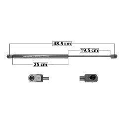 AMORTIGUADOR COFRE LC NAVIGATOR 98-02 48.5 25 19.5 ENTRADA TIPO 18 ENTRADA 2 TIPO 9 400 89.92 40.79 340 76.43 34.67 SPART SP-7845 TUR Derecho/Izquierdo