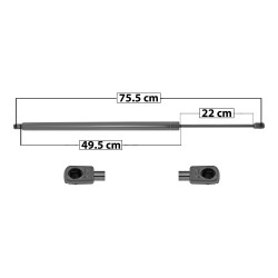 AMORTIGUADOR CAJUELA VW EUROVAN CARGO VAN 03-10 PARA PASAJEROS 75.5 49.5 22 ENTRADA TIPO 9 ENTRADA 2 TIPO 9 1000 224.82 101.98 940 211.33 95.86 SPART SP-5207 TUR Derecho/Izquierdo