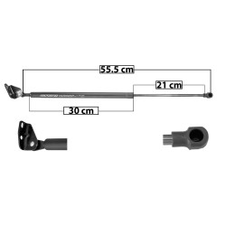 AMORTIGUADOR 5TA PUERTA MZ 3 HATCHBACK 10-13 55.5 30 21 ENTRADA TIPO 17 ENTRADA 2 TIPO 1 340 73.44 33.31 400 89.92 40.79 SPART SP-6780 TUR Derecho