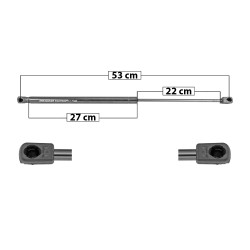AMORTIGUADOR 5TA PUERTA VW POLO 13-14 53 27 22 ENTRADA TIPO 9 ENTRADA 2 TIPO 9 295 66.32 30.08 355 79.81 36.2 SPART 7074 TUR Derecho/Izquierdo