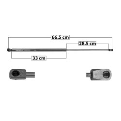 AMORTIGUADOR COFRE FD EDGE 19-22 66.5 33 28.5 185 41.59 18.86 125 28.10 12.75 SPART TUR Derecho/Izquierdo Delantera