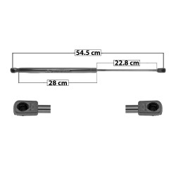 AMORTIGUADOR 5TA PUERTA FD FIESTA HATCHBACK 11-19 54.5 28 22.8 ENTRADA TIPO 9 ENTRADA 2 TIPO 9 295 66.32 30.08 355 79.81 36.2 MANIJAUTO SP-6907 TUR Derecho/Izquierdo
