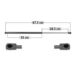 AMORTIGUADOR 5TA PUERTA LR FREELANDER 02-05 130 29.22 13.25 190 42.71 19.37 MANIJAUTO TUR Derecho/Izquierdo