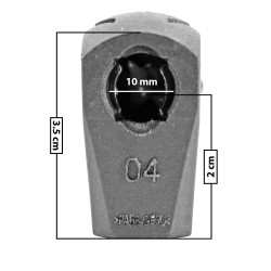 AMORTIGUADOR REPUESTO TERMINAL UN UNIVERSAL 50-23 10 MM 7 MM 3.5 CM RECTO 2 CM PLASTICO NEGRO MANIJAUTO TUR Derecho/Izquierdo Delantera
